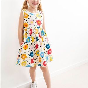 Hanna Andersson flower dress with pockets! EUC